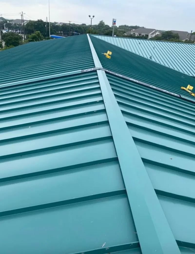 Green commercial metal roof ridge and valley for Metal Roof Repair in Helena-West Helena
